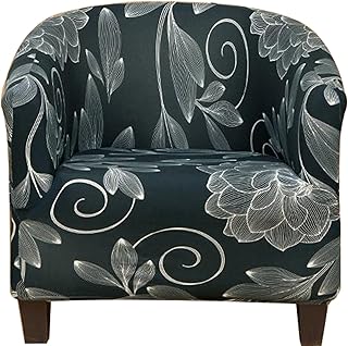 Konsilsa Stretch Tub Chair Covers, Jacquard Club Chair Slipcover for Tub Chair Slipcovers Spandex Armchair Cover Couch Furniture Protector Cover (Color : I)