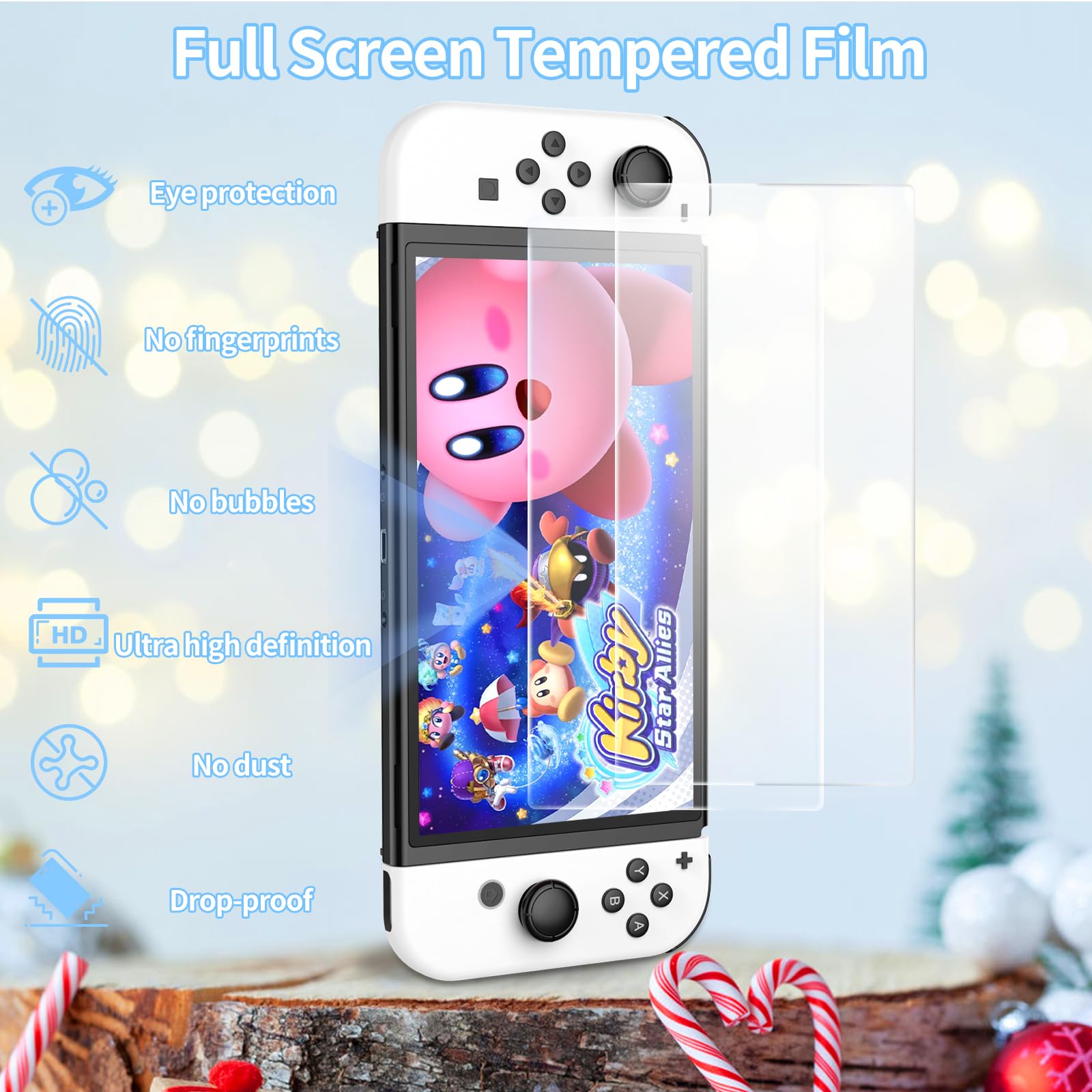 Accessori Switch OLED 25 in 1 per Nintendo Switch OLED,Set Regalo di Coperture Antipolvere Illuminate per Switch OLED con Custodia Switch OLED,Cover Switch OLED,Coperchio Antipolvere Switch OLED