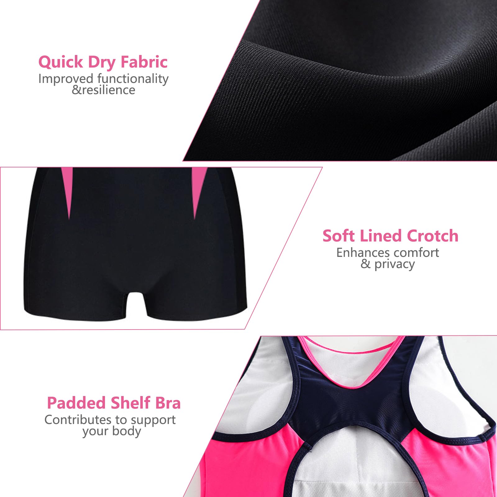 Maillot De Bain Femme Gainant Ventre Plat Coussinets Amovibles Dos Nu