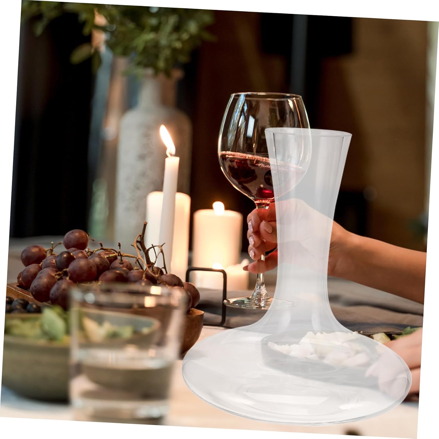 Mobestech Inclined Mouth Decanter Large Wine Aerator Pourer for Red Wine Creative Design for Home Bar Kitchenware