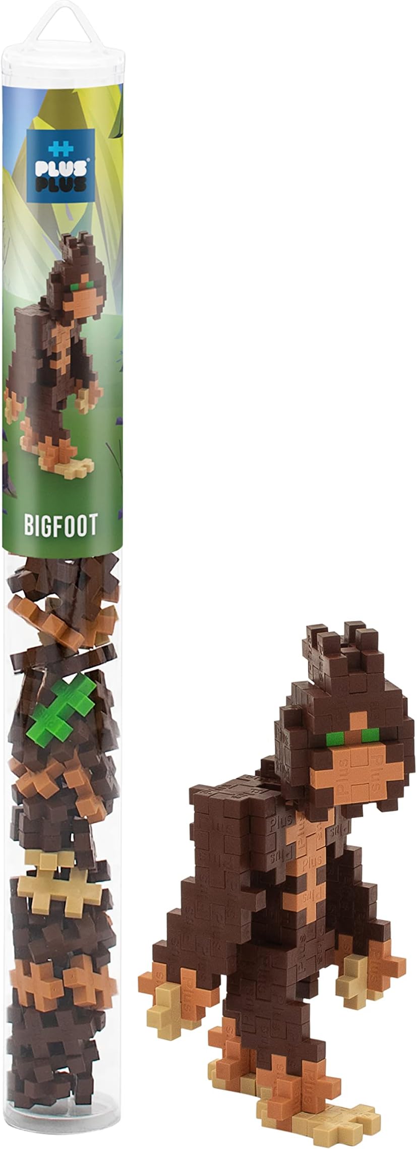 PLUS PLUS - Bigfoot - 70 Piece, Construction Building Stem/Steam Toy, Interlocking Mini Puzzle Blocks for Kids, Mini Maker Tube