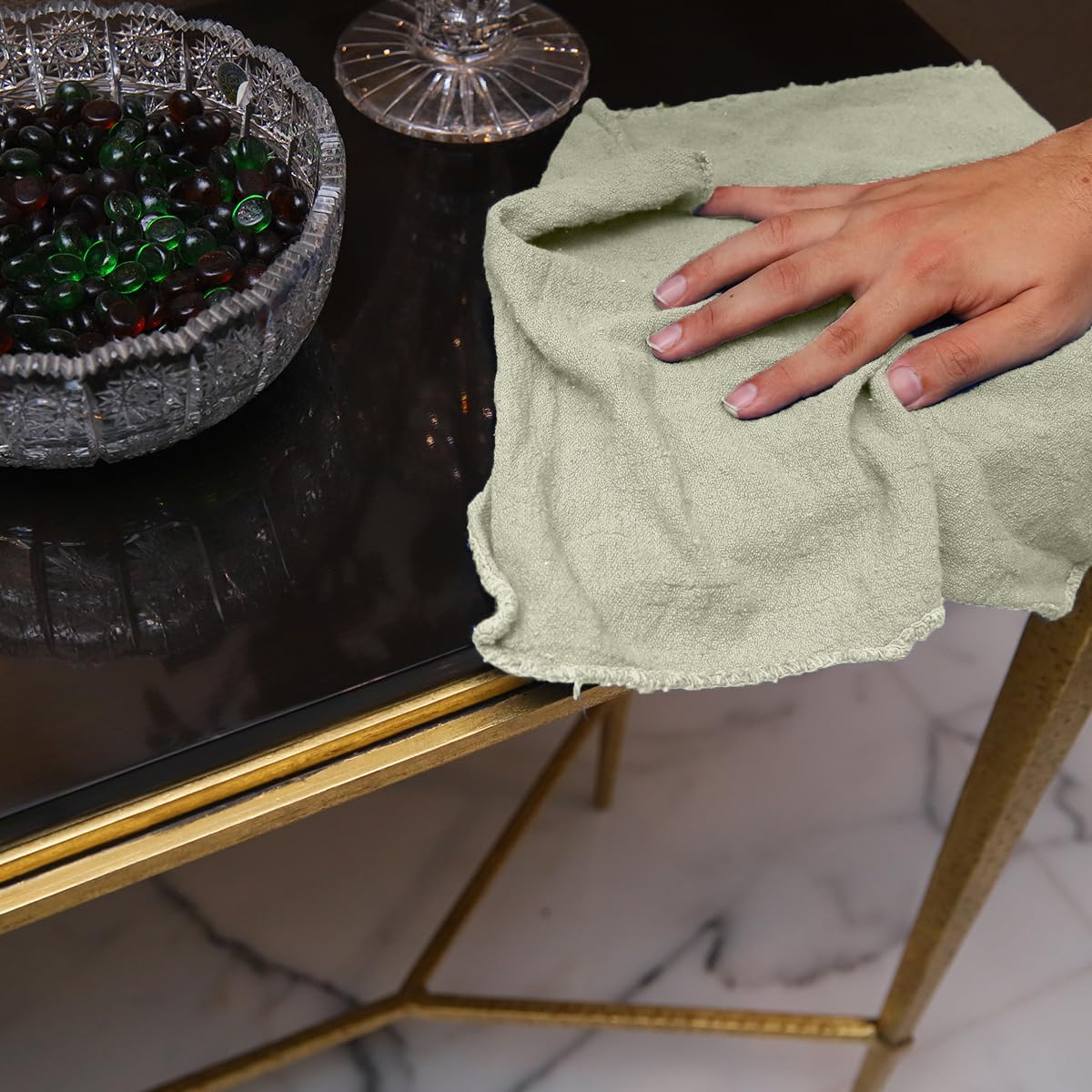 Avalon Towels Cotton Shop Towels – Paquete de 150 trapos de limpieza de 12 x 14 pulgadas, trapos absorbentes y paños de limpieza multiusos para automóviles, industrias, garaje y hogares (natural)