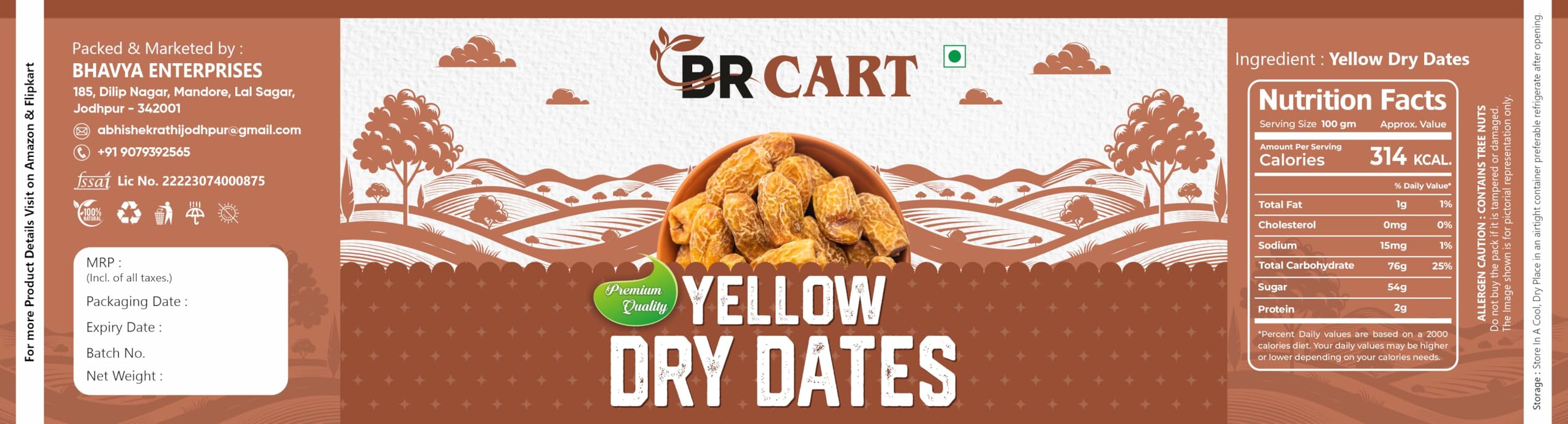 BR Cart Yellow Dried Dates | Dry Chuhara | Pili Kharak | Khajur | Chuara | Dry Fruits Dates (1 Kg) 4