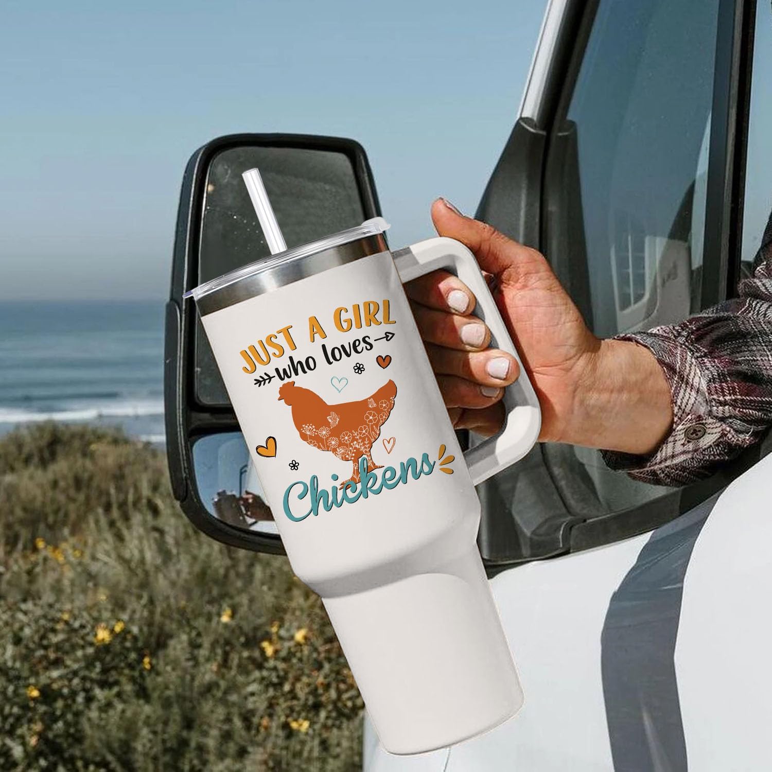 Chicken Tumbler for Chicken Lover,40 oz Vacuum Insulated Travel Coffee Mug Cup - Image 4