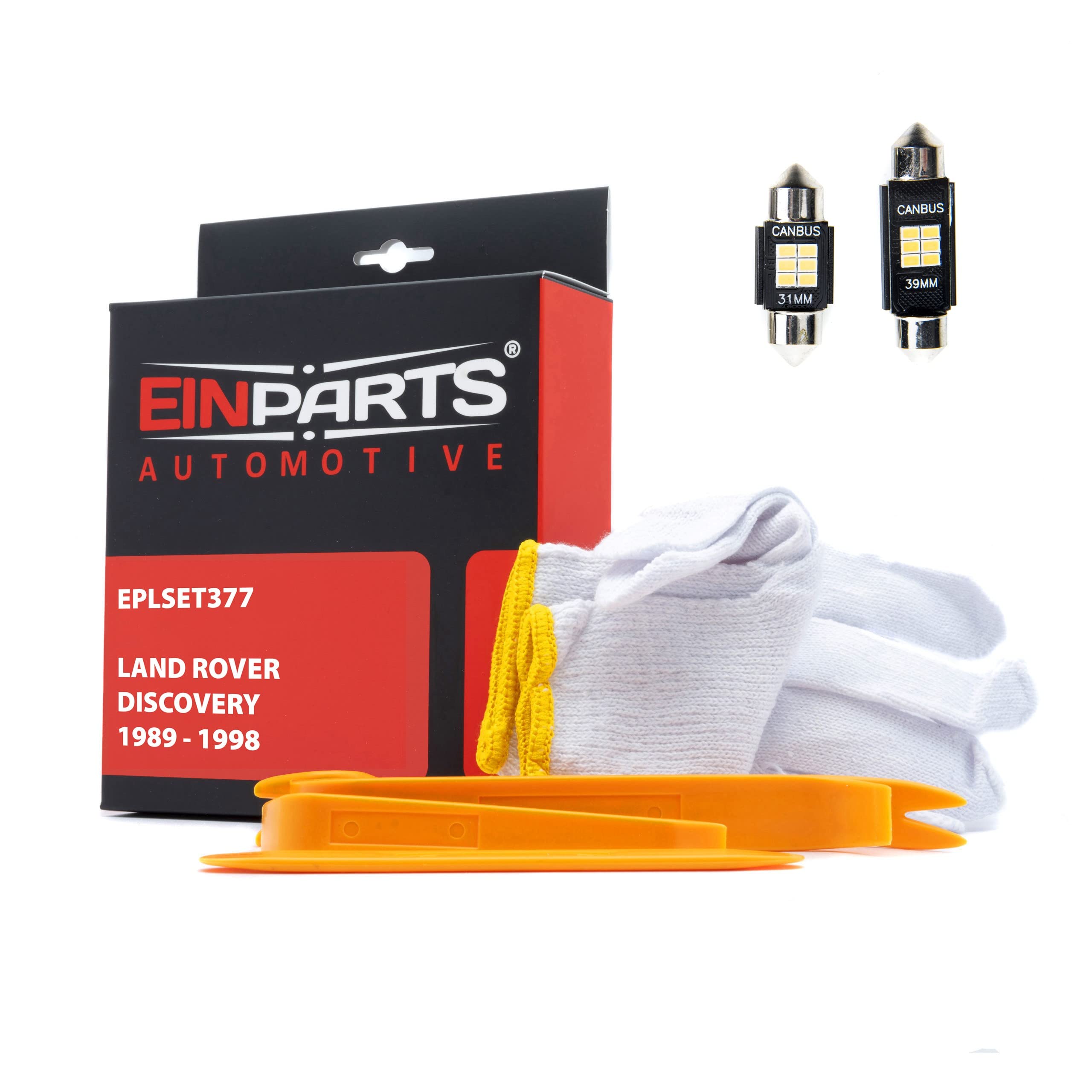 EinParts Juego de Bombillas LED para Coche, Sin errores Can-Bus, para interior de coche especifico para Land Rover Discovery 1989-1998, 12 piezas
