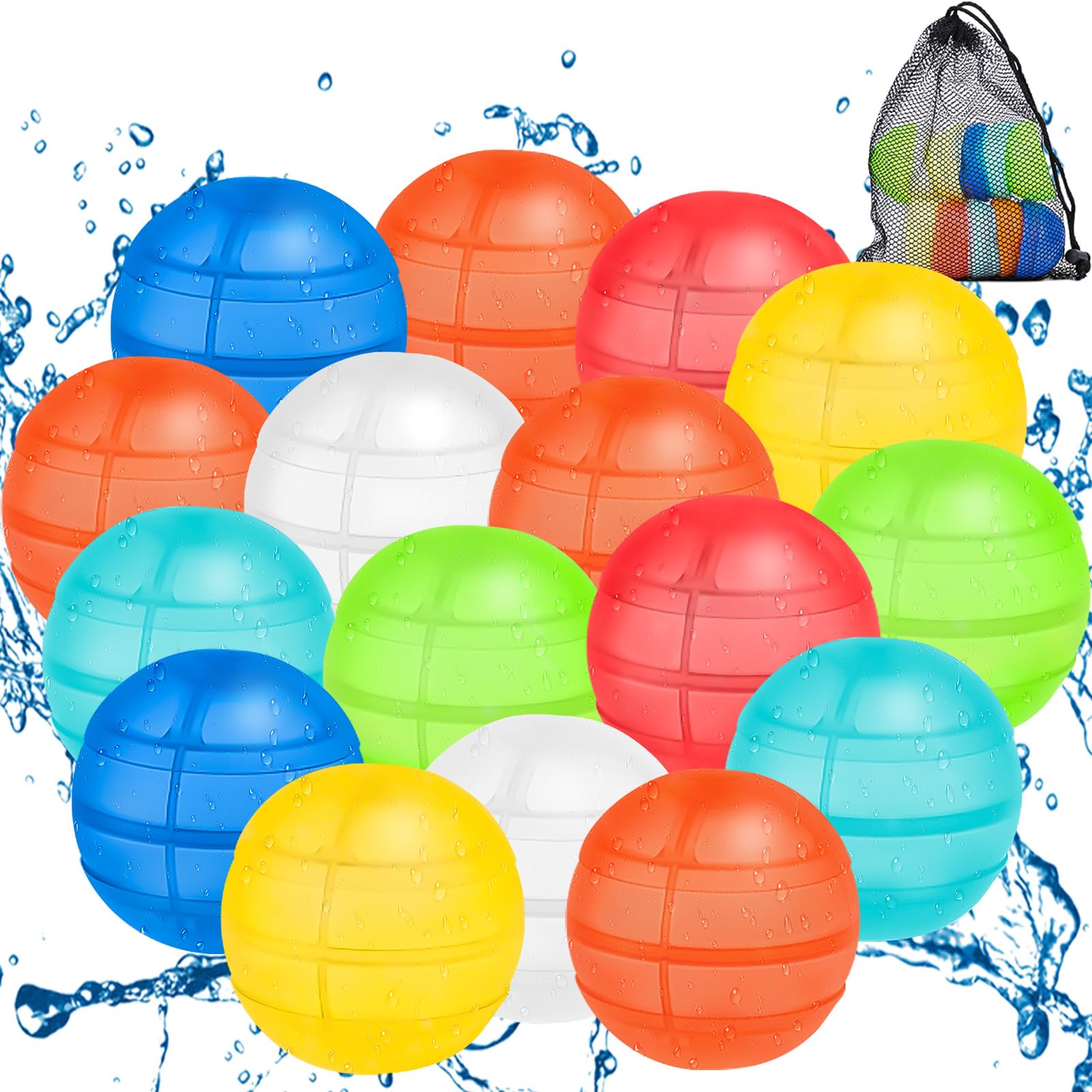 Wasserball, Wiederverwendbare Wasserballons,Einfach zu Lagern Silikon Pool Spielzeug