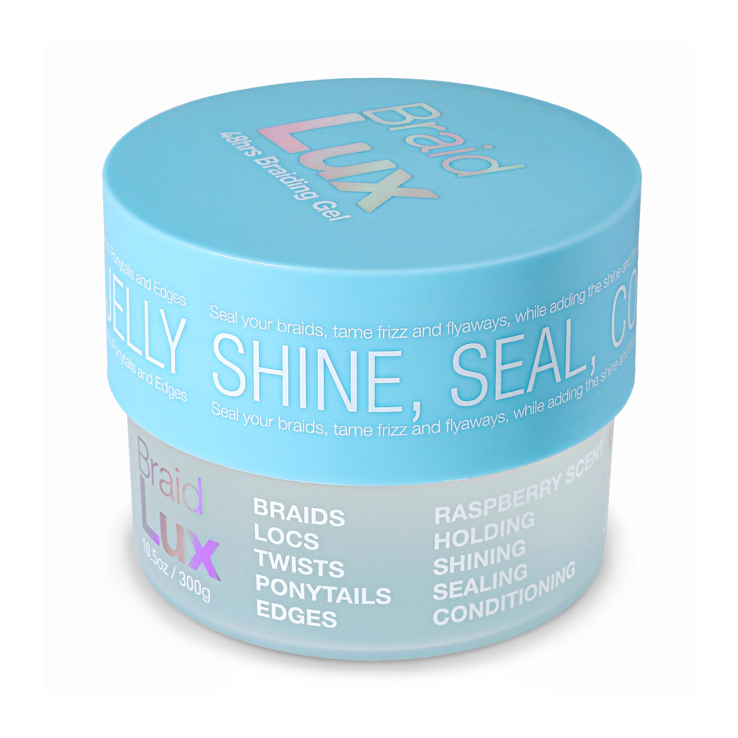Lux Collection Braiding Gel & Braid Sealer for Box Braids - Braid Lux Gel for Braids, Locs & Twists with Castor Oil & Biotin, Non-Flaking, High Shine,