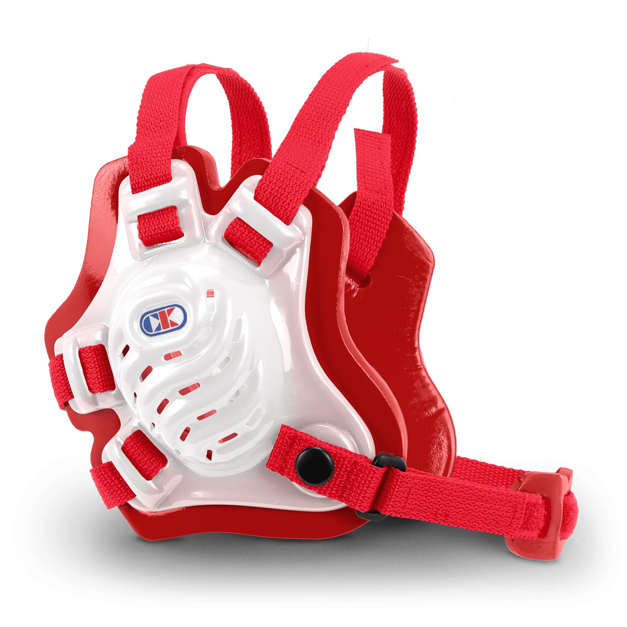 Translucent and double Scarlet Cliff Keen F5 Tornado 4-Strap Stock Head Gear — image 1