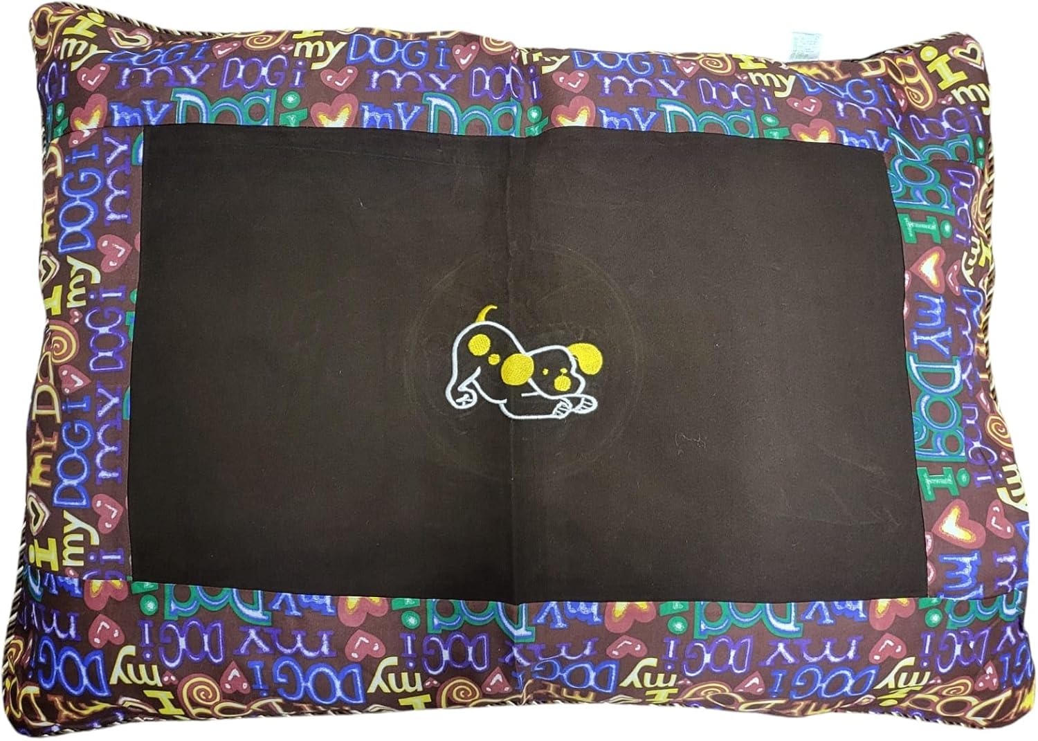 Federa per cuscino stampata I Love My Dog, grande 29×39 pollici, cerniera rimovibile, in policotone, senza imbottitura, ideale per cani di taglia grande e cani anziani (29″ x 39″, I Love My