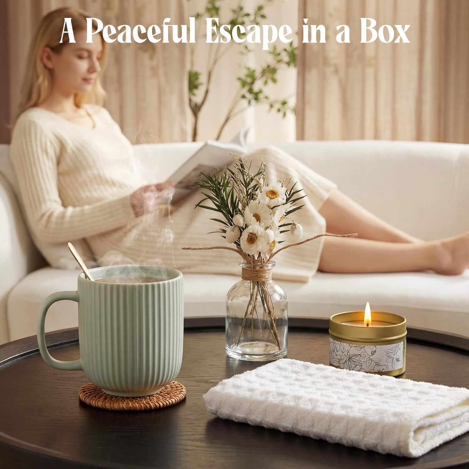 Mothers Day Gift for Mom Women, Birthday Gift for Women Friendship, Self Care Gift Basket, Get Well Soon Care Package Feel Better Gifts for Best Friend, Sister, Grandma, Girls, Wife, Girlfriend