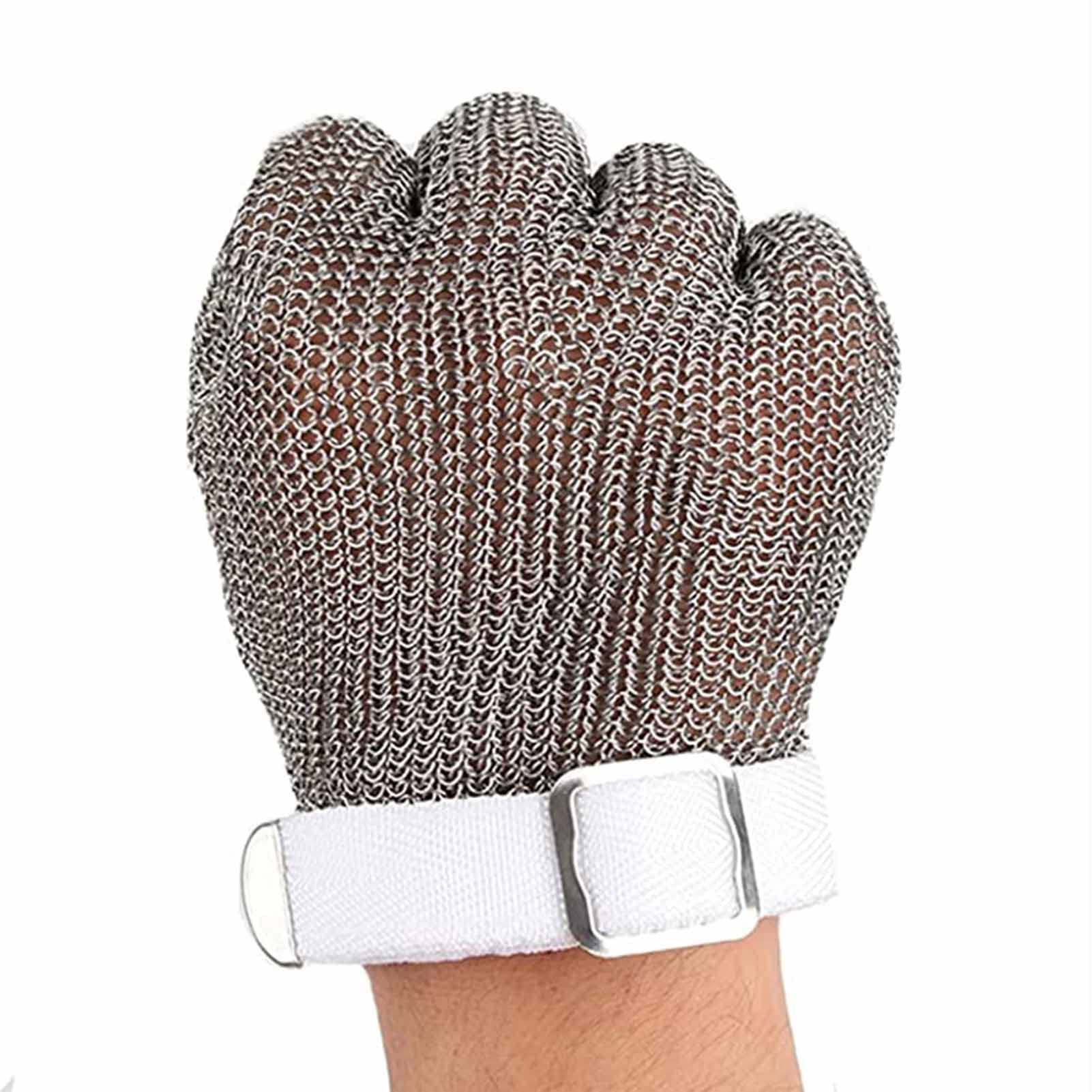 Guanti Antitaglio Guanti Antitaglio in Acciaio Inox, Guanti Antitaglio Sinistro E Destro da Macellaio(Size:XL/Una Confezione da Uno)