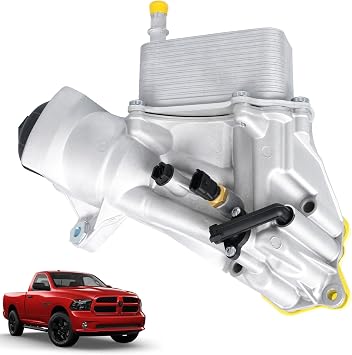 68624177AA Engine Oil Filter Housing, Compatible with 2014-2019 Ram 1500 3.0L V6 Diesel Engine, Replaces 68229403AA 46343220 68531248AA