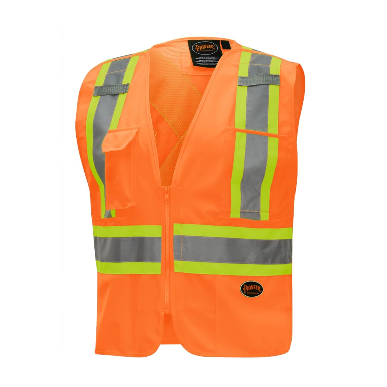 Pioneer Hi Vis Tear-Away Safety Vest for Men & Women - Class 2 - Mesh Back