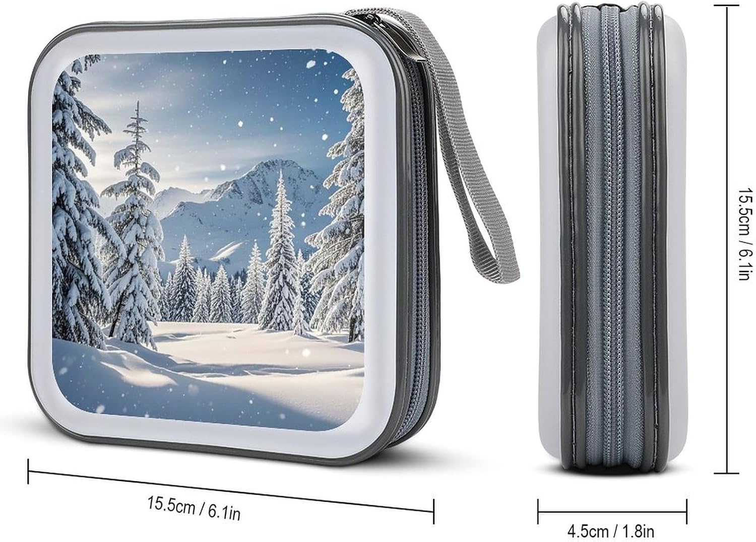 Winter Skiing CD Case CD Storage Box DVD Sleeves