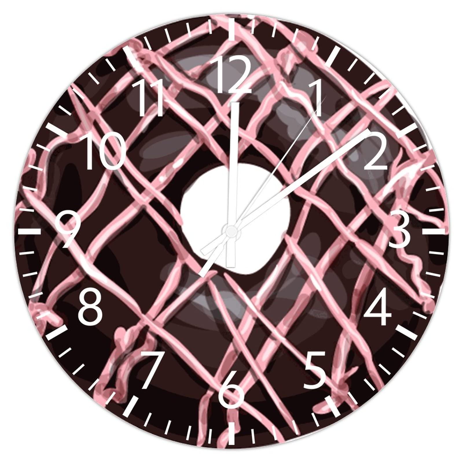 Horloge murale en PVC de 30 cm decorative pour la cuisine et le salon
