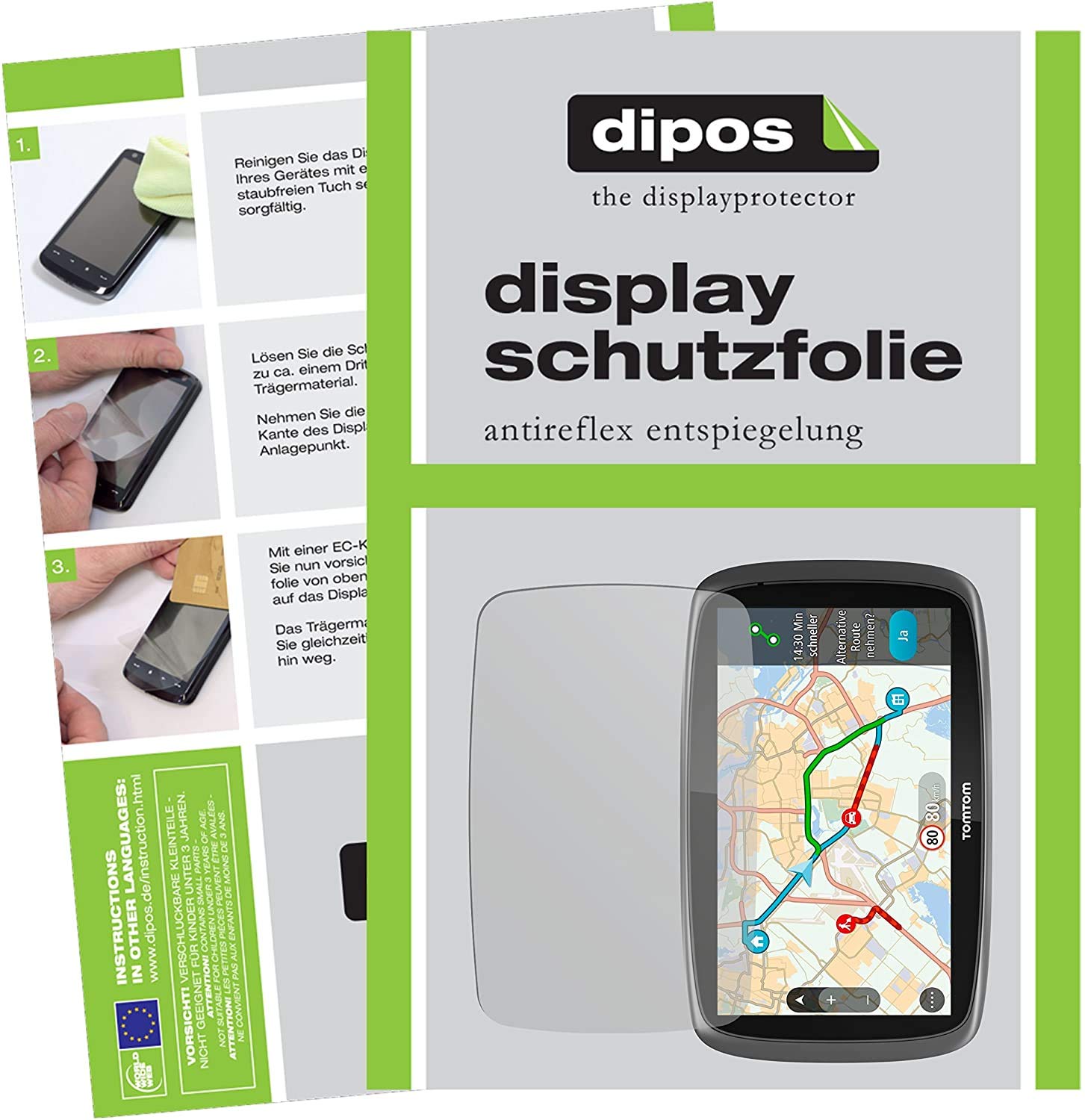 atFoliX Pellicola Vetro per TomTom Rider 550 9H Armatura di protezione