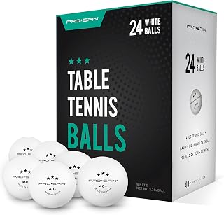 PRO-SPIN 3-Star Ping Pong Balls (12/24/60 Packs) - Durable 40+ ABS Table Tennis Balls for Pro Play & Family Fun