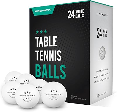 PRO-SPIN Ping Pong Balls - White 3-Star 40+ Table Tennis Balls | High-Performance ABS Training Balls | Ultimate Durability for Indoor/Outdoor Ping Pong Tables