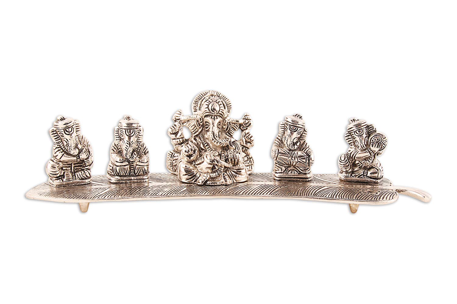 Silver Plated Ganesha Idol - Lord Ganesha Showpiece -8