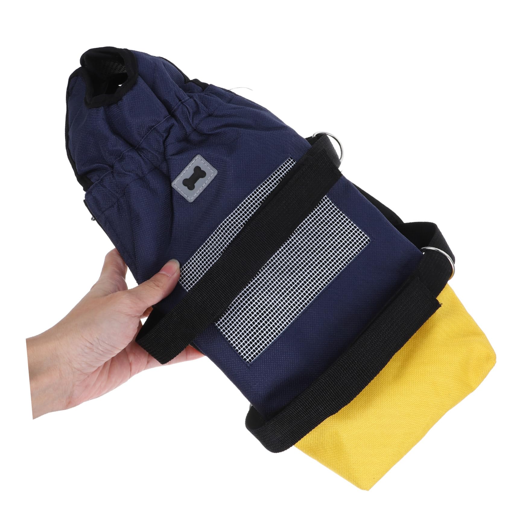 Carrellino con Ruote per Cani Disabili con Supporto per Zampe Posteriori, Realizzato in Poliestere e Legno, Portatile, per Uso Interno ed Esterno