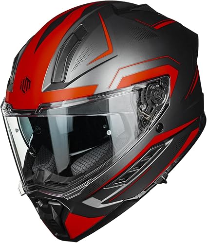 ILM Cascos de cara completa para motocicleta DOT ECE para hombres y mujeres con doble visera pinlock inserto Street Racing casco Cascos para Motos