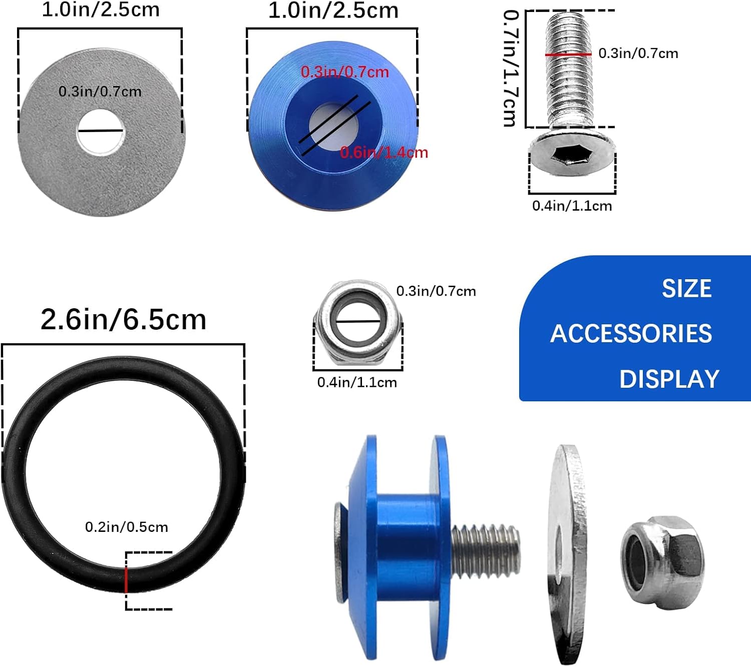 Buy Bumper Quick Release Fasteners Kit, JDM Quick Release Holders Front