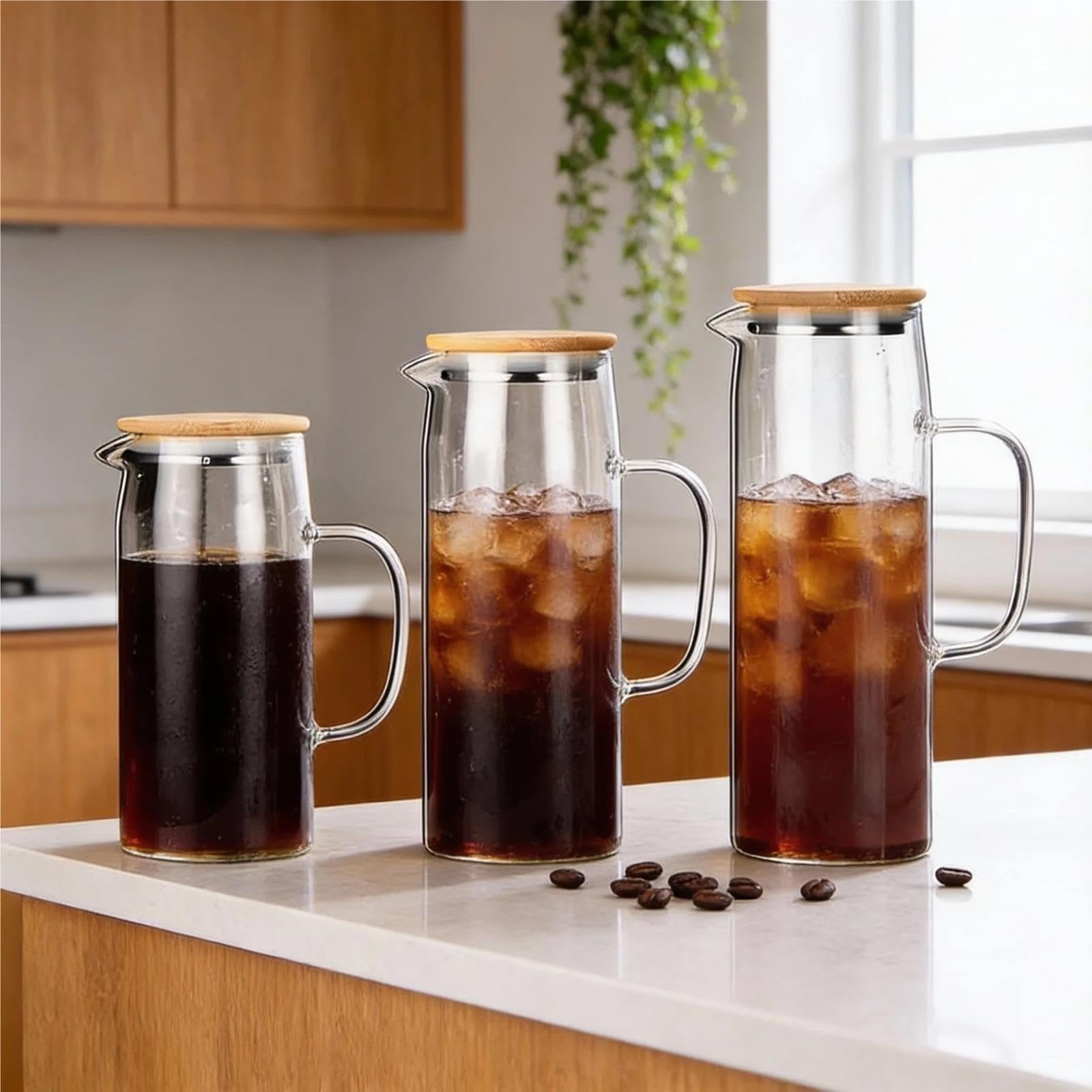 Wasserkaraffe 1 Stück 1L/1,2L/1,5L Wasserkrug Aus Glas