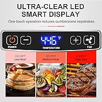 Vista 3 de CUSIMAX Smokeless Grill, Electric Indoor Grill, 1500W Korean BBQ Grill with Non-stick Removable Grill/Griddle Plate, LED Smart Display & Tempered