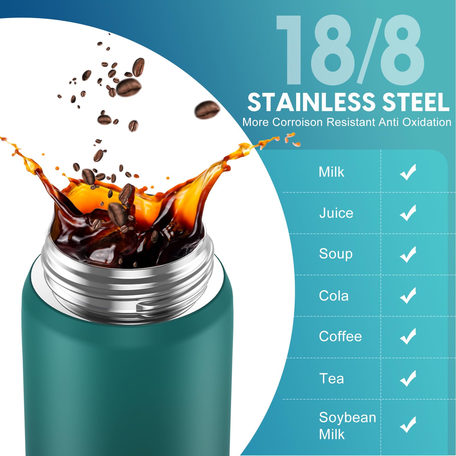 Fuel24 Duo Borraccia In Acciaio Inox 700ml - Doppio Coperchio Con Cannuccia E Beccuccio - Isolamento Sottovuoto 24h Freddo - 4