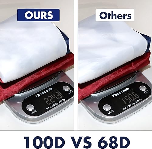 Miniatura 4 de Aisto Banderines de bandera estadounidense de 1.5 x 3 pies, bandera plisada de Estados Unidos para exteriores, color vivo y resistente a la