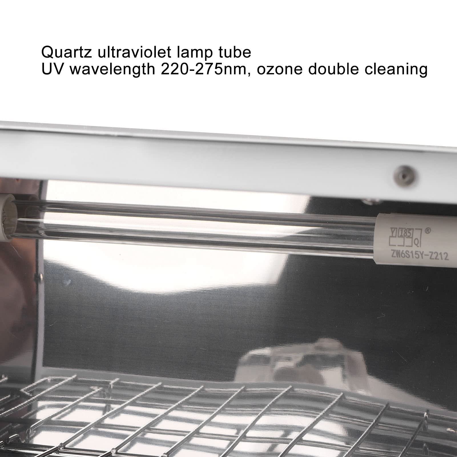Caja de Gabinete de Limpieza UV de 6 L, Caja de Limpieza de Ozono Ajustable con Control de Sincronización con Lámpara UV de Longitud de Onda de 185-254 Nm, para (Enchufe europeo 220V)