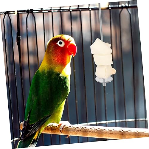 Miniatura 8 de Amosfun Juguete 2 piezas de loros brochetas de frutas jaula para pájaros, soportes de comida grande jaula para pájaros, cacatúa, utensilios para
