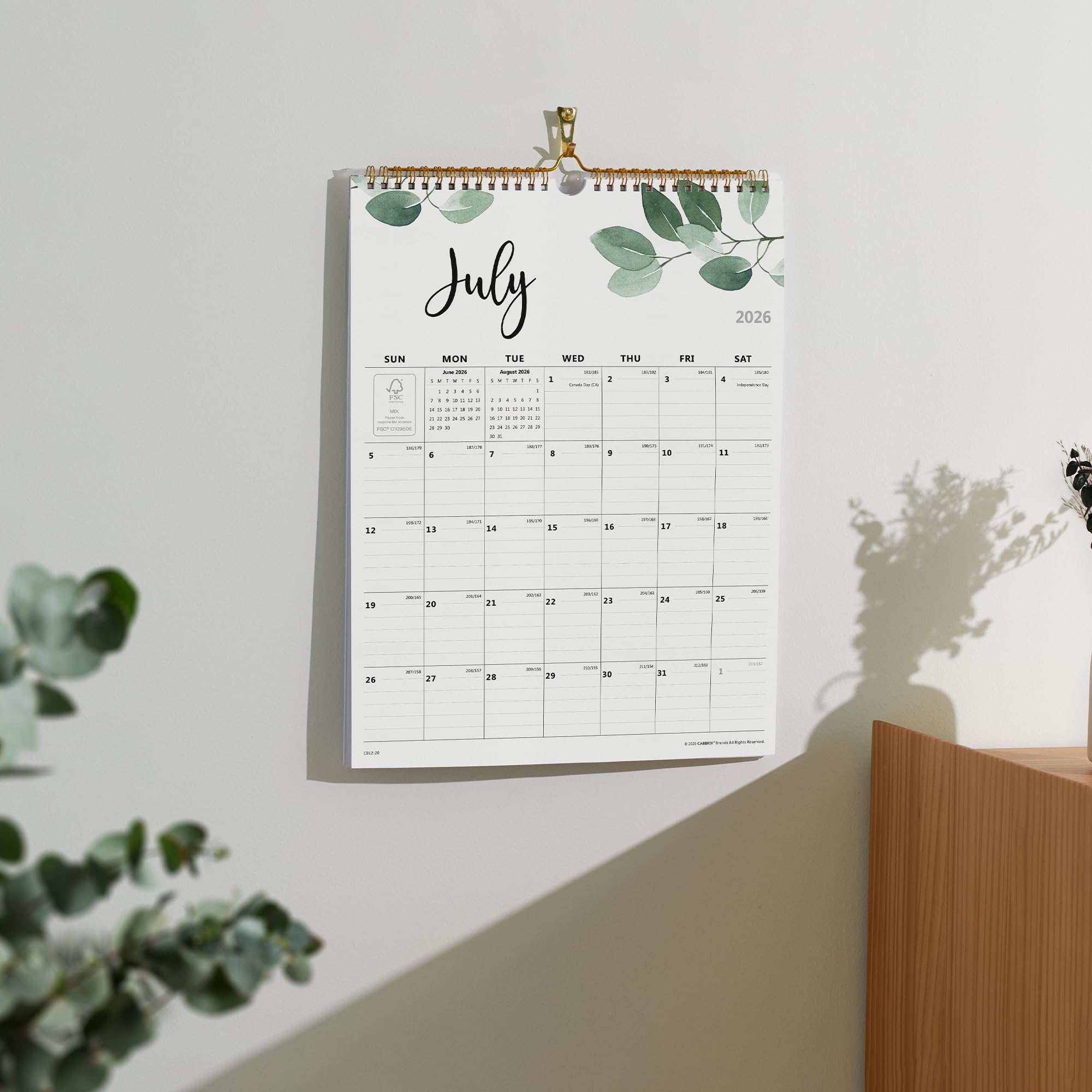 Calendario da parete 2025, calendario mensile da parete 2025-2026, va da gennaio 2025 a giugno 2026, perfetto per piani scolastici domestici, blocchi giornalieri, calendario da parete premium per