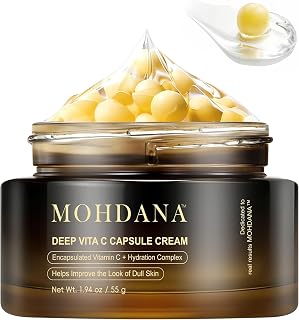 Deep Vita C Capsule Cream, Vitamin C Face Moisturizer with Niacinamide & Hyaluronic Acid, Hydrating Korean-Inspired Gel Cream for Radiant-Looking Skin, Daily Facial Moisturizer, 1.94 Oz