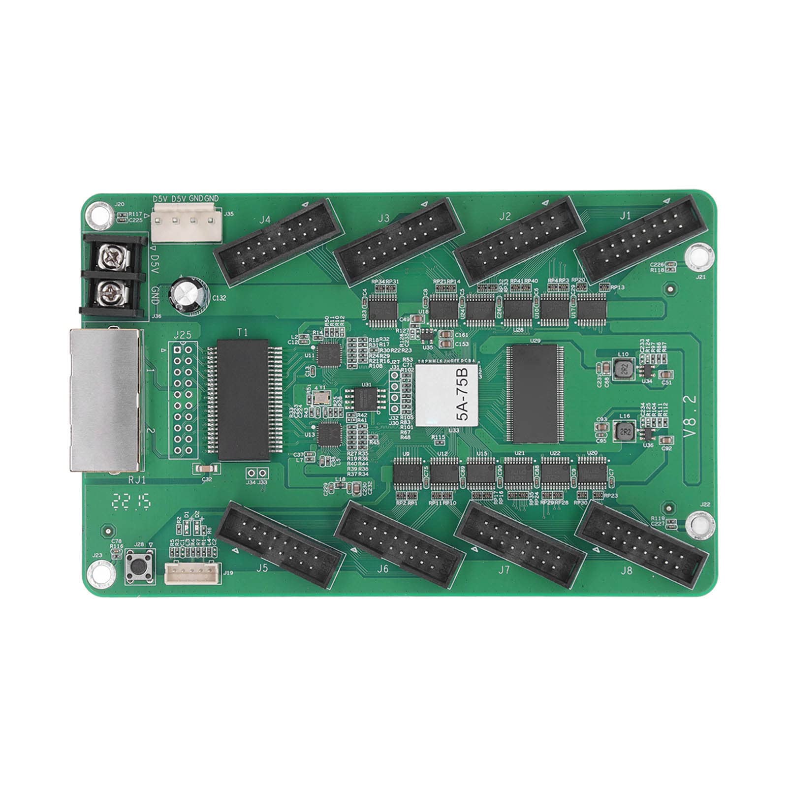 Modulo di Ricezione Schermo LED a Colori 5A-75B Scheda di Controllo Sincrono per DC3.3-6V Ricezione Scheda di Ricezione Generale