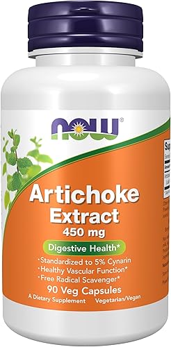 Now Foods Extracto de alcachofa 450 mg, cápsulas veganas, 90 unidades