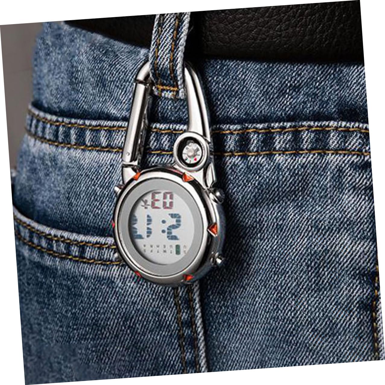 Pack Metallhaken Taschenuhr mit Leuchtfunktion für Outdoor Abenteuer