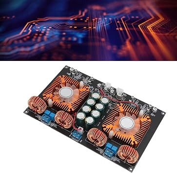 TPA3255 Power Amplifier Board, Digital Stereo Amplifier Board, Dual Core Class D High Power 600W 600W DIY Audio Power Amp Module for Home Theater