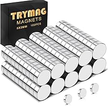 TRYMAG 100Pcs Round Small Refrigerator Magnets, Multi-Use Tiny Mini Neodymium Magnets for Fridge, Whiteboard, Billboard, Office Magnets