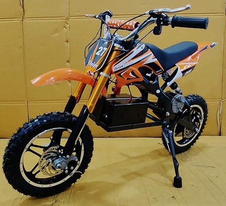 Gigaglitz 24V Dirt Rocket Electric-Powered Dirt Bike with Rear-Wheel Drive, High-Torque, Chain-Driven Motor, for Kids Yellow (Black) - for Offroad Category & Purpose ONLY