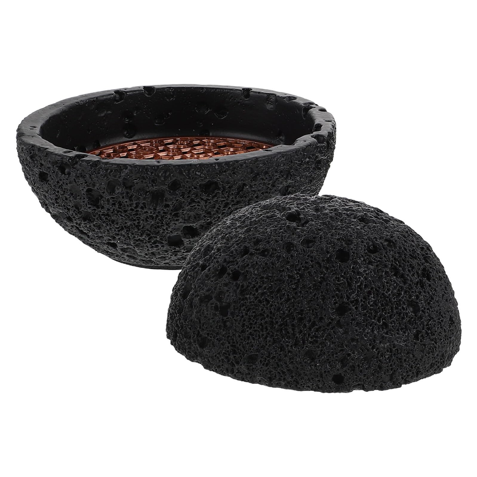 Bol fumoir sphère volcanique 125 cm en pierre pour apéritif et sauce