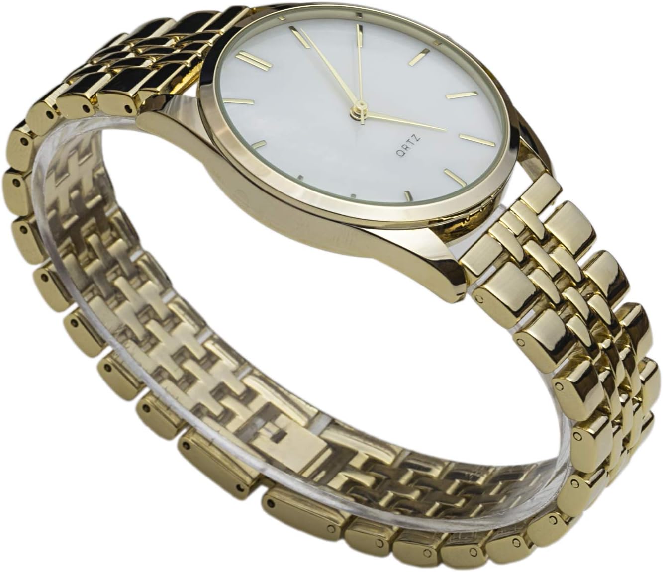 Blekon Collections Women's Japanese Quartz Highly Elegant 35mm Dial Linked Bracelet Watch