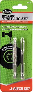 Slime 20501 Tire Plug Drill Bit Kit - Easiest 2-Piece Repair Tool for All Drills, No Tire Removal Needed