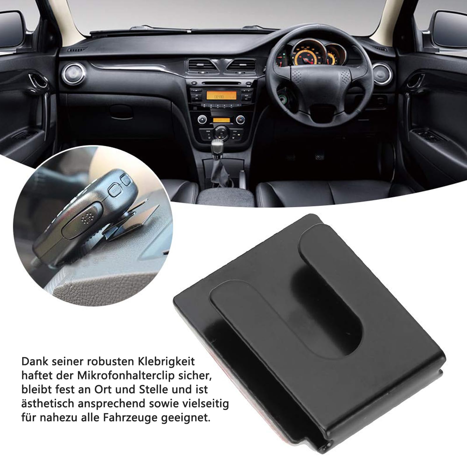 4 Pezzi di Clip Portamicrofono, Portamicrofono per Auto, Portamicrofono per Auto, Portamicrofono per Radio, Clip per Appendere Il Microfono del Telefono Cellulare, per YAESU, Kenwood, ICOM