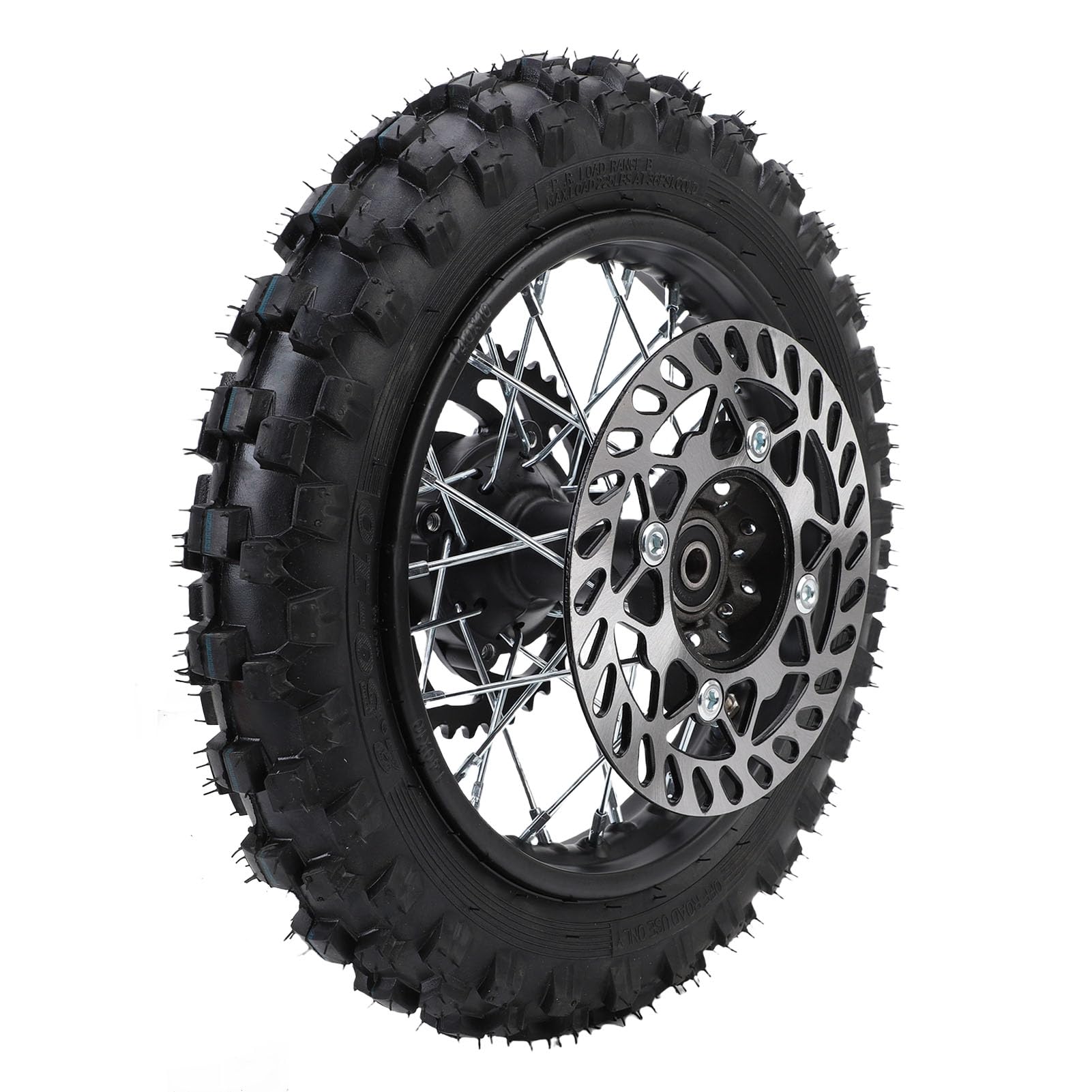KIMISS Tylne koło zestaw opon, trwałe opony i hamulce do rowerów lądowych studni off road 10 cali