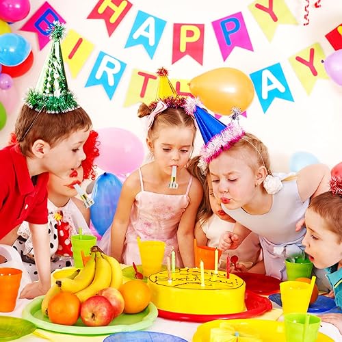 Miniatura 2 de Toyvian 30 piezas de soplado musical con purpurina para fiestas de cumpleaños, estafadores de ruidos para niños, cumpleaños, vacaciones, Año Nuevo,