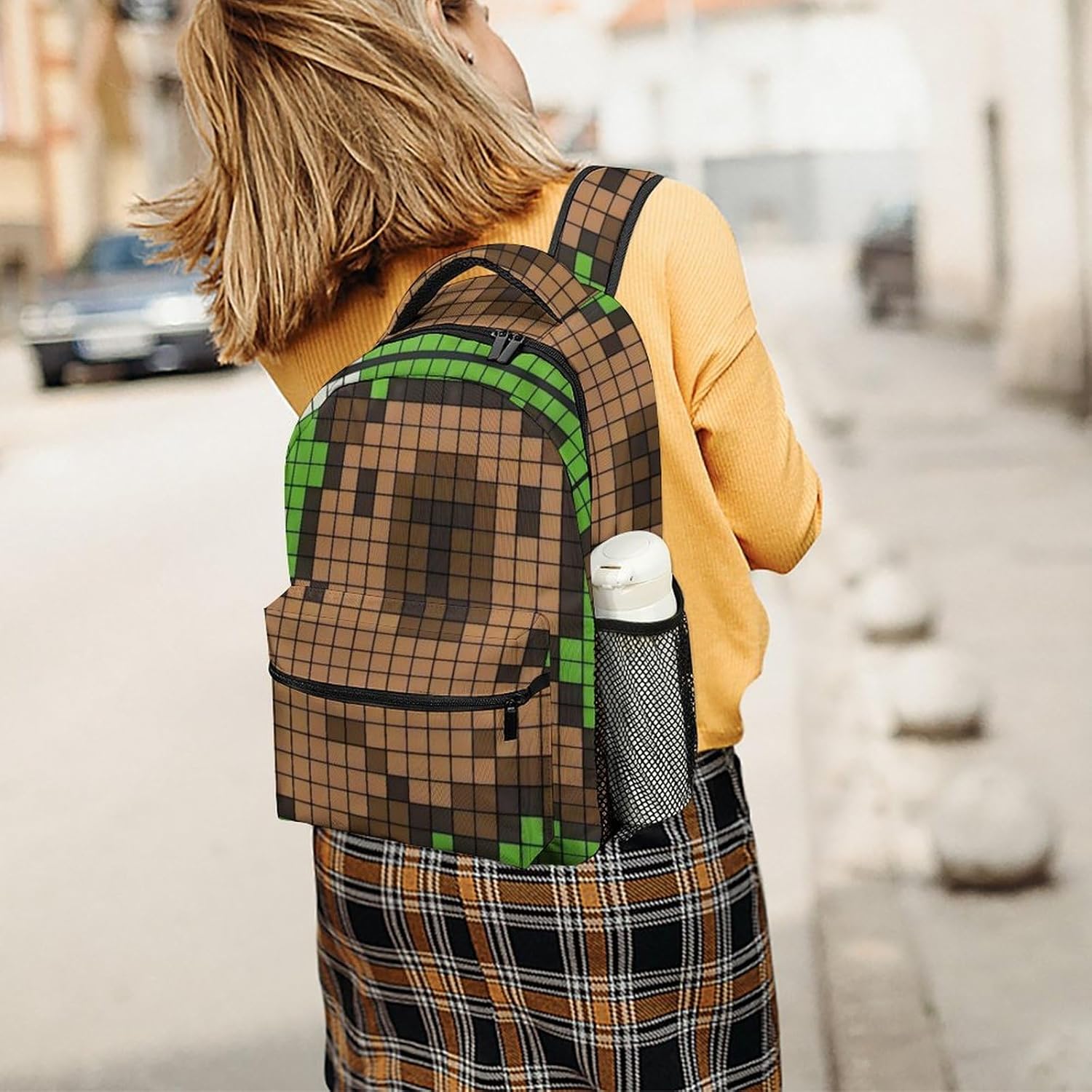 Capybara Backpack for School, Pixel Mochila Capybara Cute Kawaii Kapibara Bookbag Funny Going Out Cartoon Laptop Travel Casual Bag