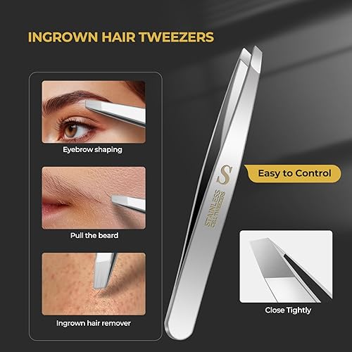 Miniatura 7 de WSYUB Pinzas profesionales para puntos negros, herramientas para quitar puntos negros,Kit de depilación encarnada