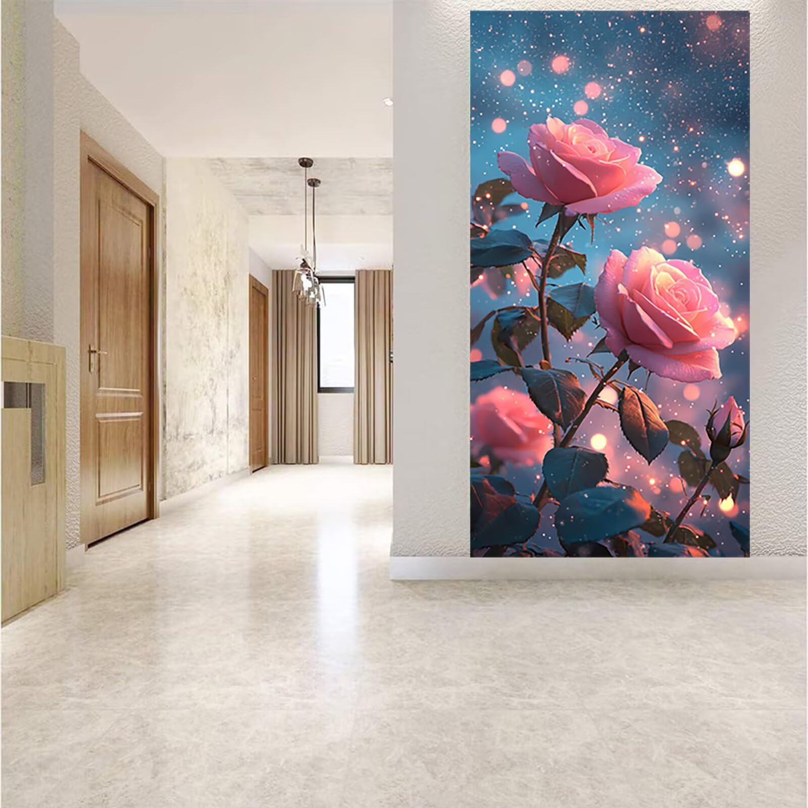Diamentowa sztuka, róża, diamentowe zestawy do malowania dla dorosłych, gwiaździste niebo, duże, 55 x 110 cm, sztuka i rękodzieło, dla dzieci, początkujących, DIY, 5D, pełne wiercenie, kryształ