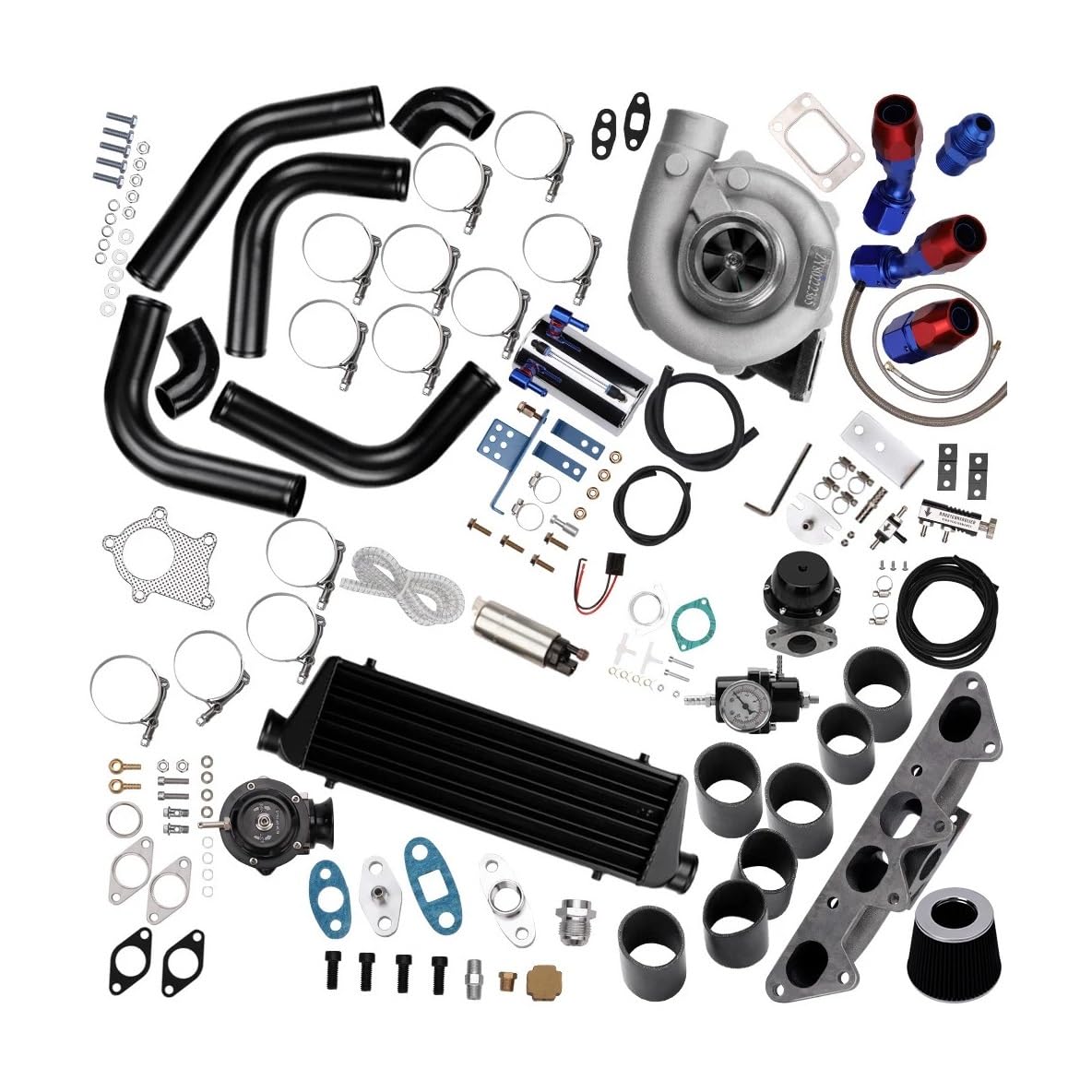 Do Accord 2,2 l / 2,3 lw/orurowanie intercoolera + kolektor + BOV + zestaw Chłodnica intercooler